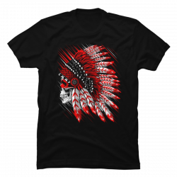 indian chief skull shirt